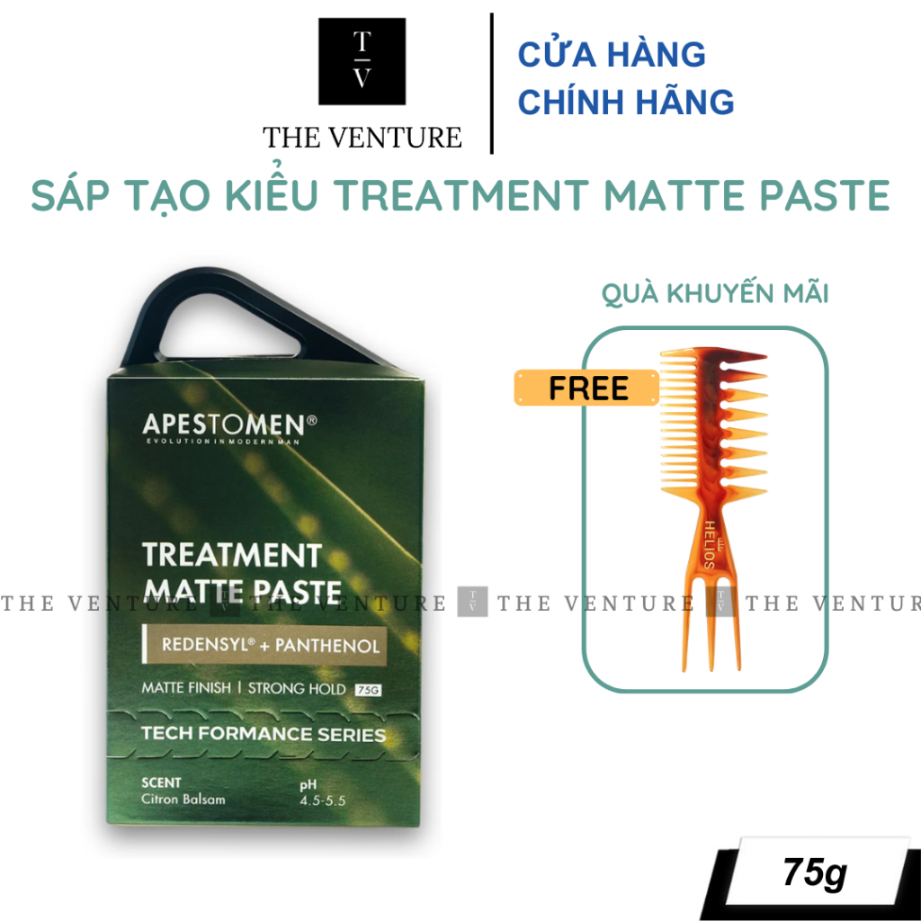 Sáp vuốt tóc Apestomen Treatment Matte Paste - 75g