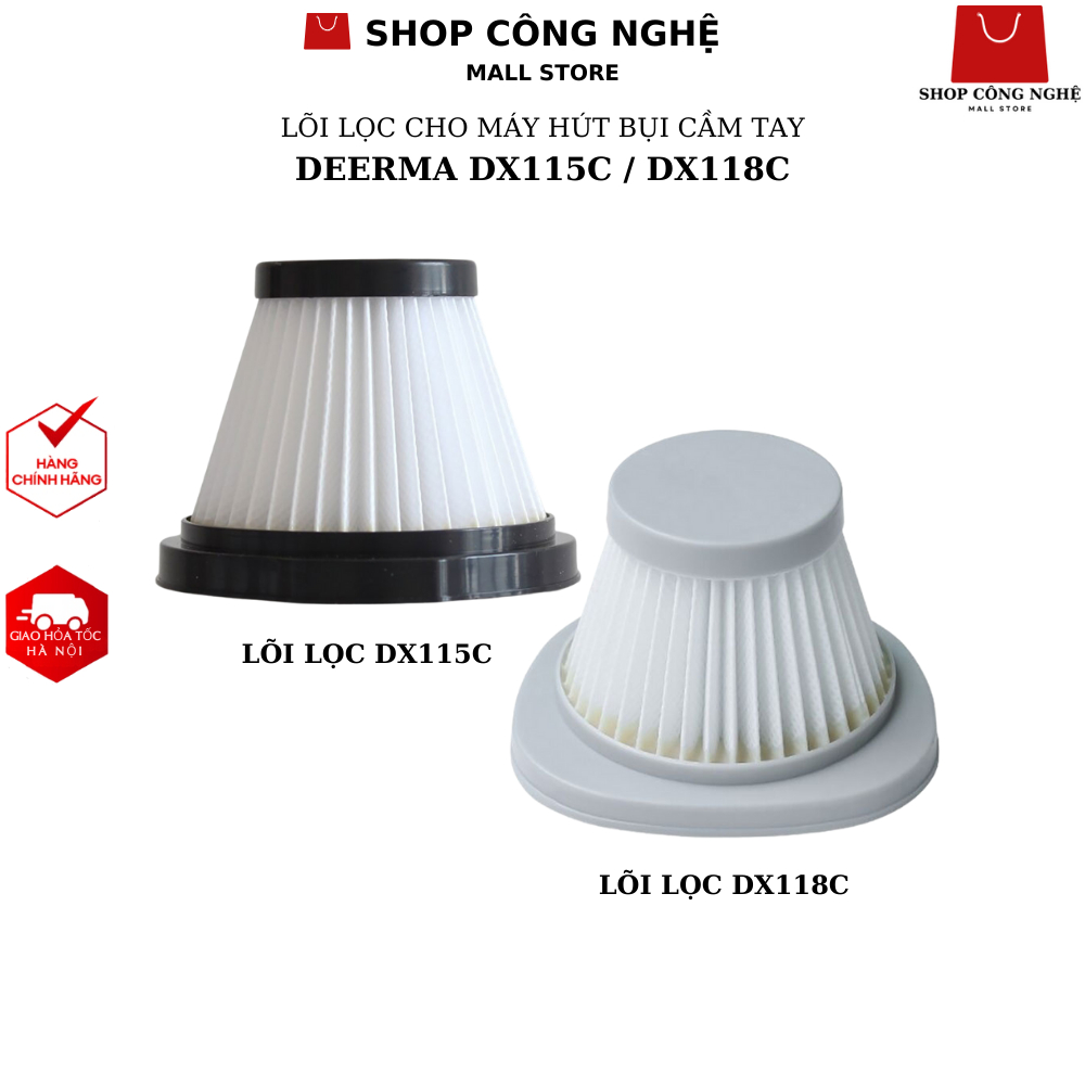 Lõi lọc cho máy hút bụi cầm tay Deerma DX115C Deerma DX118C