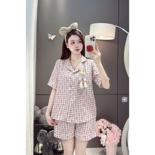 BUNNY Đồ Ngủ Nữ Pijama Mặc Nhà Chất Liệu Đũi Nhung Siêu Mềm Mịn DU36 Cao Cấp Thoải Mái Cho Phụ Nữ Hiện Đại