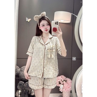 BUNNY Đồ Ngủ Nữ Pijama Mặc Nhà Chất Liệu Đũi Nhung Siêu Mềm Mịn DU36 Cao Cấp Thoải Mái Cho Phụ Nữ Hiện Đại