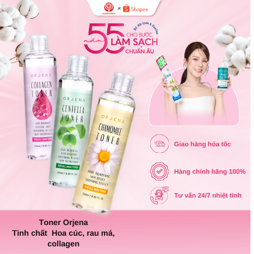 Toner Nước hoa hồng Orjena tinh chất Collagen săn chắc da, Rau má điều tiết bã nhờn , hoa cúc se khí