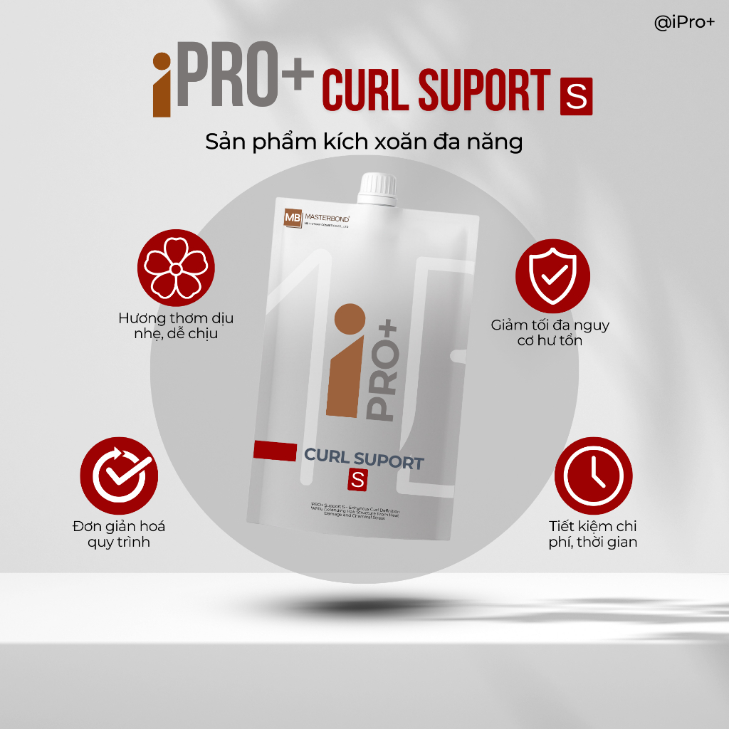 Masterbond iPro+ Curl Suport - Tăng cường sóng xoăn 500ML - Công Nghệ CysPro System