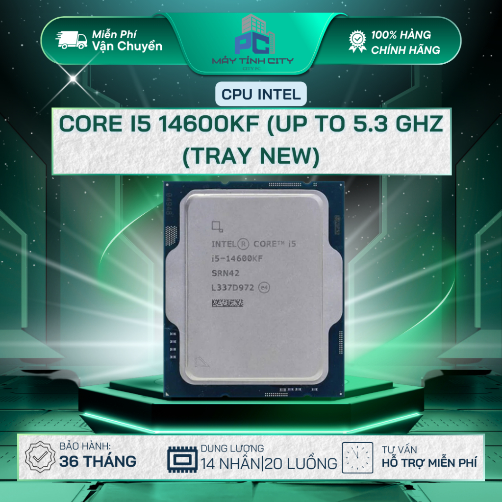 CPU Intel Core i5 14600KF Tray không BOX - NEW Tray