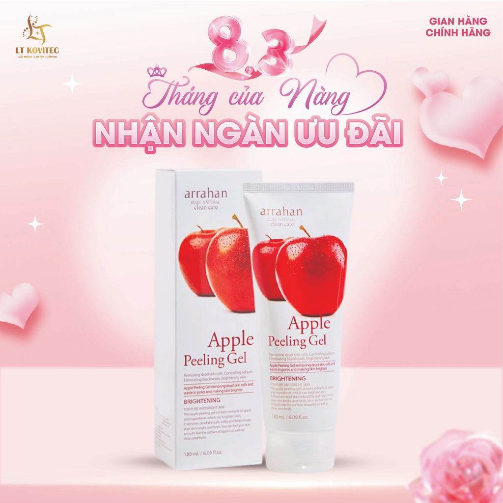 Tẩy Da Chết Arrahan Apple Peeling Gel - Tẩy Da Chết Hỗ Trợ Da Sáng, Mịn Màng Hàn Quốc 180ml