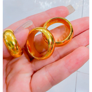 Nhẫn trơn cao cấp loại 5 chỉ mạ vàng 24