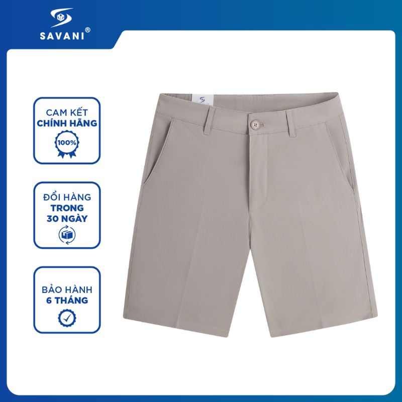 Quần Đùi Short Khaki Nam SAVANI, Quần Đùi Nam Phối Cạp Chun Thoải Mái, Dễ Vận Động MSO007S5