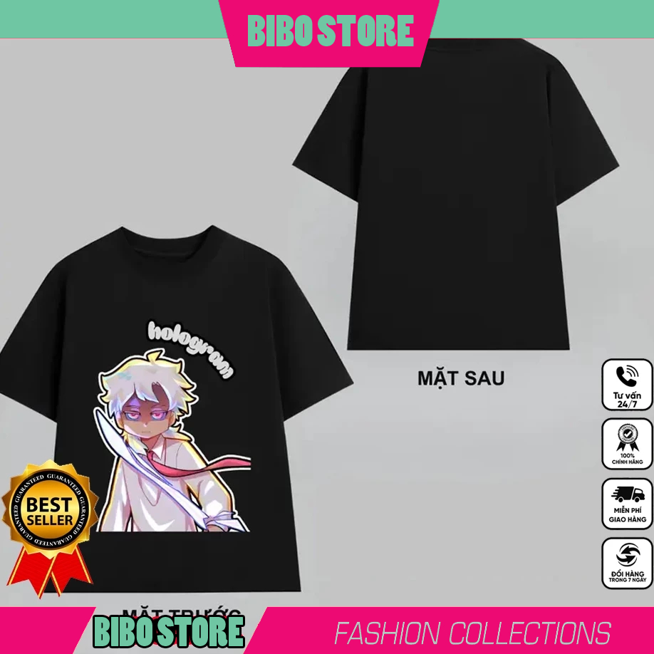 Áo phông cho bé trai và bé gái in hình Hiha Hologram - Kira MC - RAINBOW FRIENDS ROBLOX GAME dễ thươ