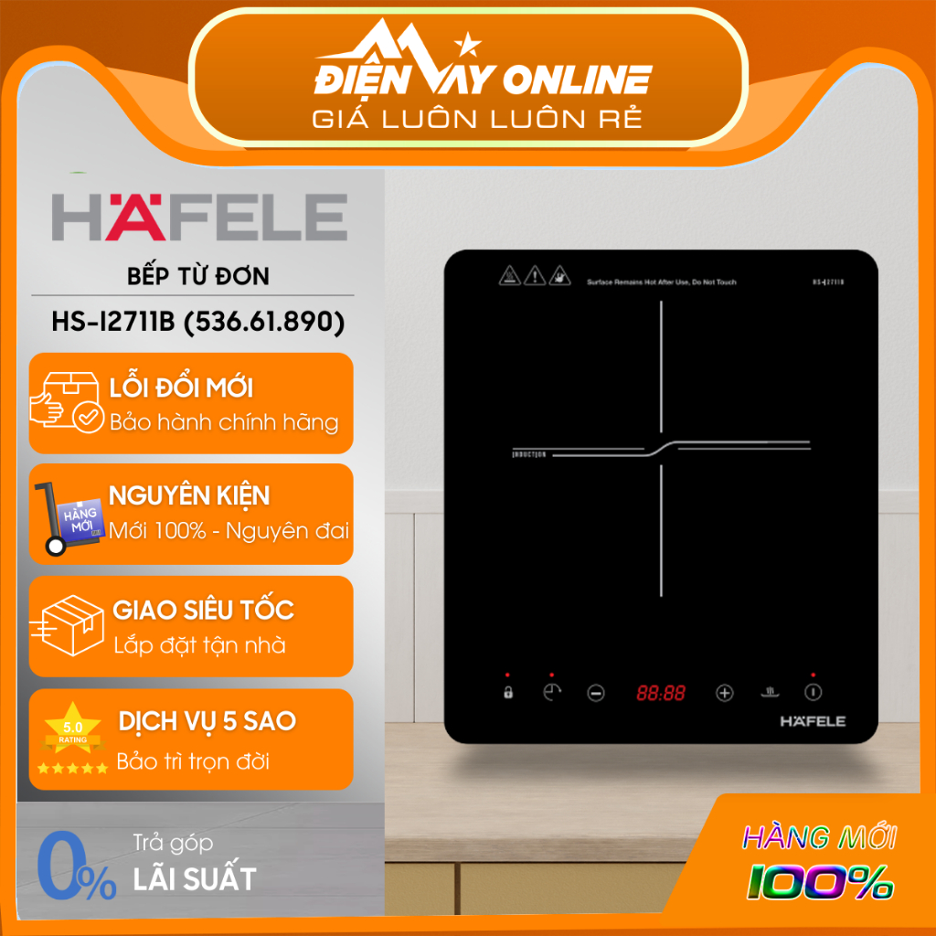 Bếp từ đơn Hafele HS-I2711B (536.61.890) - Công Suất 2000 W - Bảo Hành Chính Hãng
