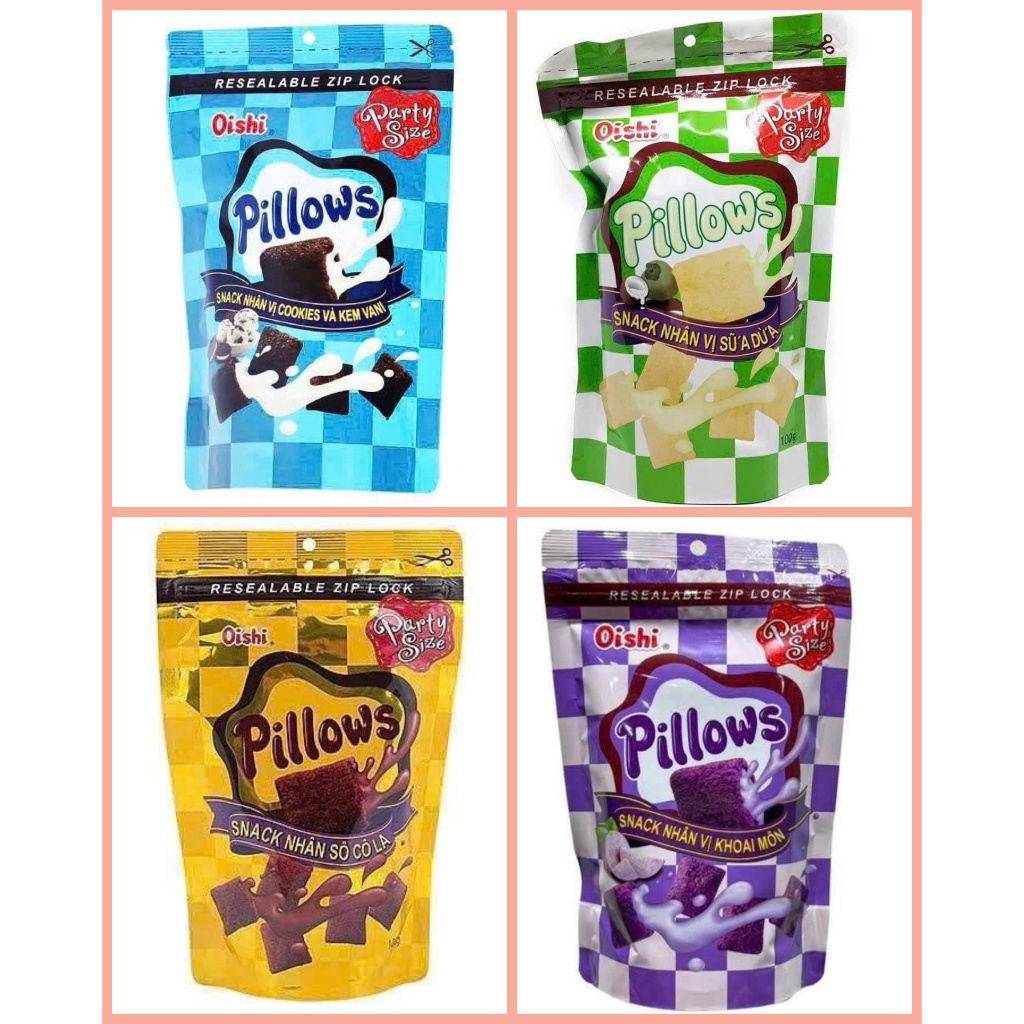 Snack Pillows Oishi, Bánh Nhân Kem Oishi Gói 85G