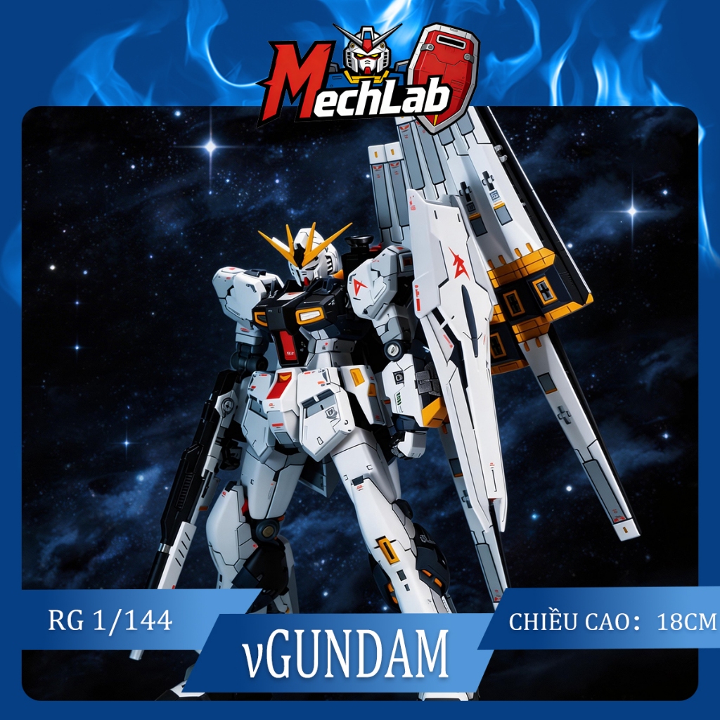 Changlong 5502 RG 1/144 RX-93 Nu Gundam Full Armor Model Kit with Double Funnels Base Water Slide De
