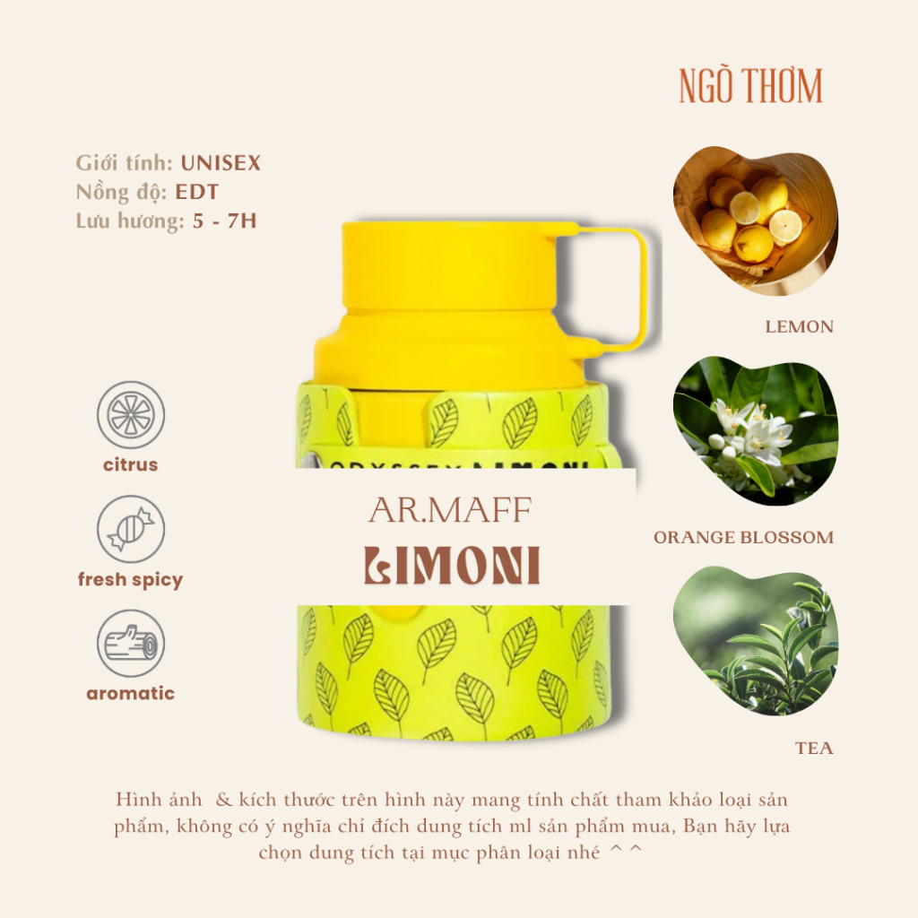 Ống chiết nước hoa unisex Armaff Odyssey Limoni Fresh dầu thơm mini 2ml 5ml 10ml / Ngõ Thơm Perfume