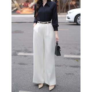 Quần vải ống suông rộng thiết kế lưng cao tôn dáng 2026 Pants 002