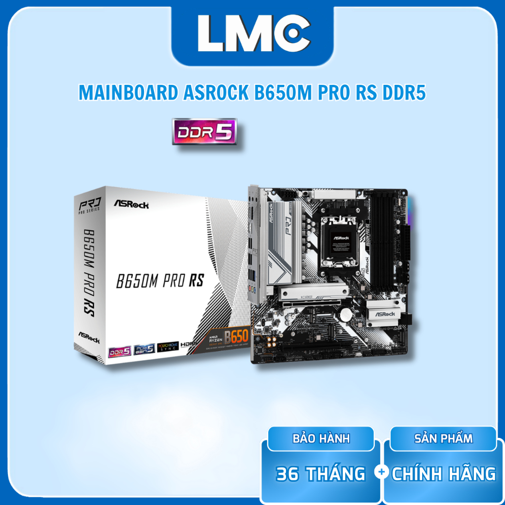 Mainboard ASRock B650M Pro RS DDR5 ( AM5 - mATX - 4x DDR5 )