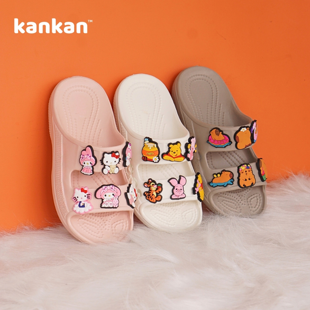 Dép Cho Bé Gái Capybara Kankanstore Dép Trẻ Em Chống Trơn Trượt  Kuromi Kitty Cinamo KA125