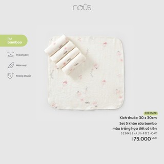 [Full] Set 5 khăn sữa Nous Bamboo