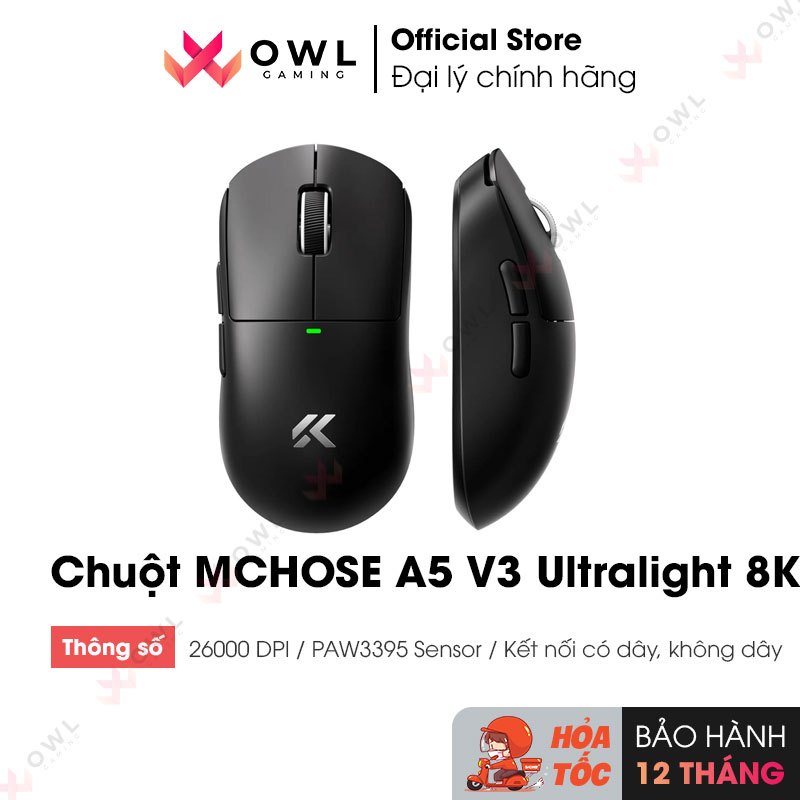 Chuột MCHOSE A5 V3 Ultralight 8K (hàng chính hãng)