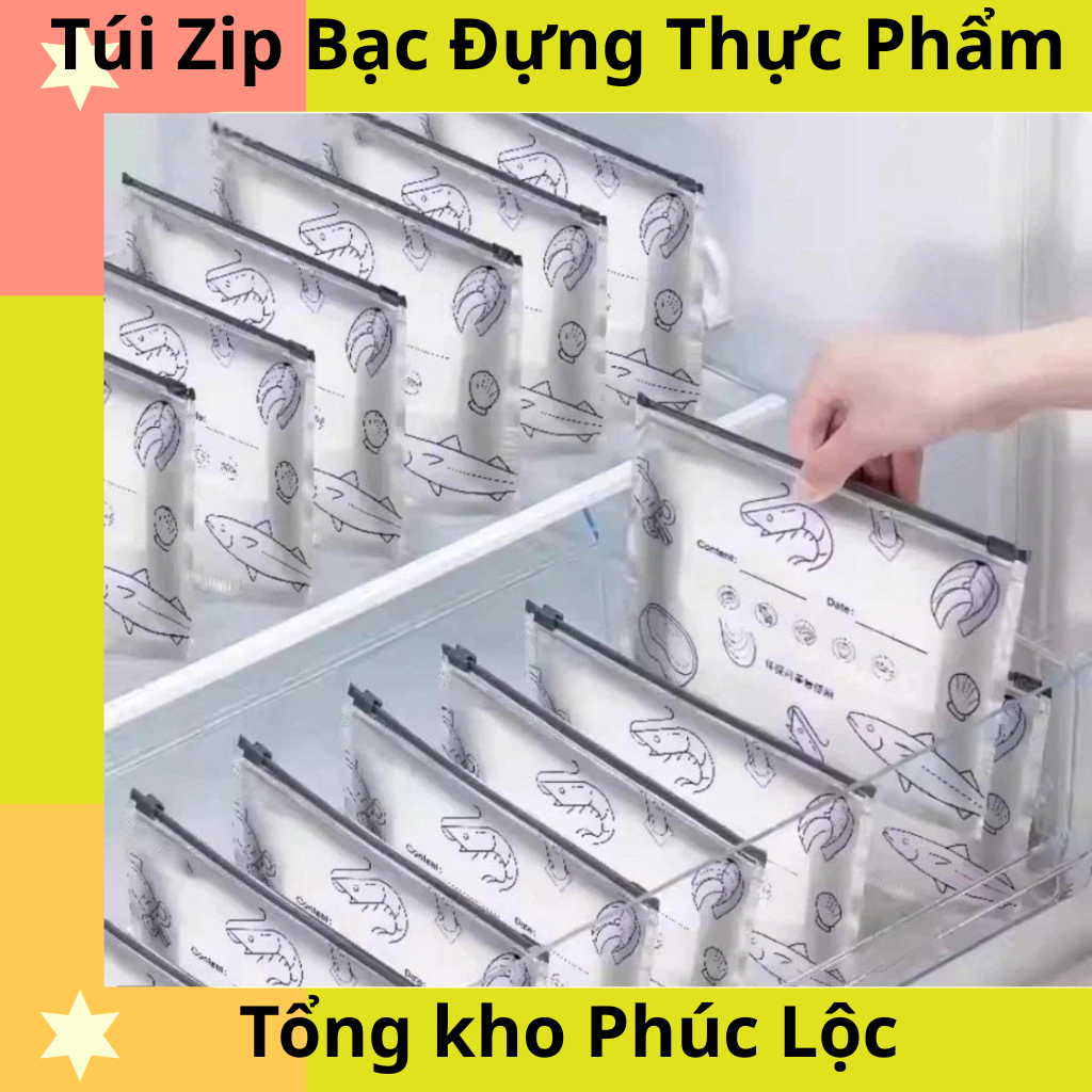 30-100 Túi Zip Nhôm  Bạc Đựng Đồ Bảo Quản Tủ Lạnh – Chống Ẩm, Bảo Quản Tủ Lạnh, Túi Bảo quản thực phẩm