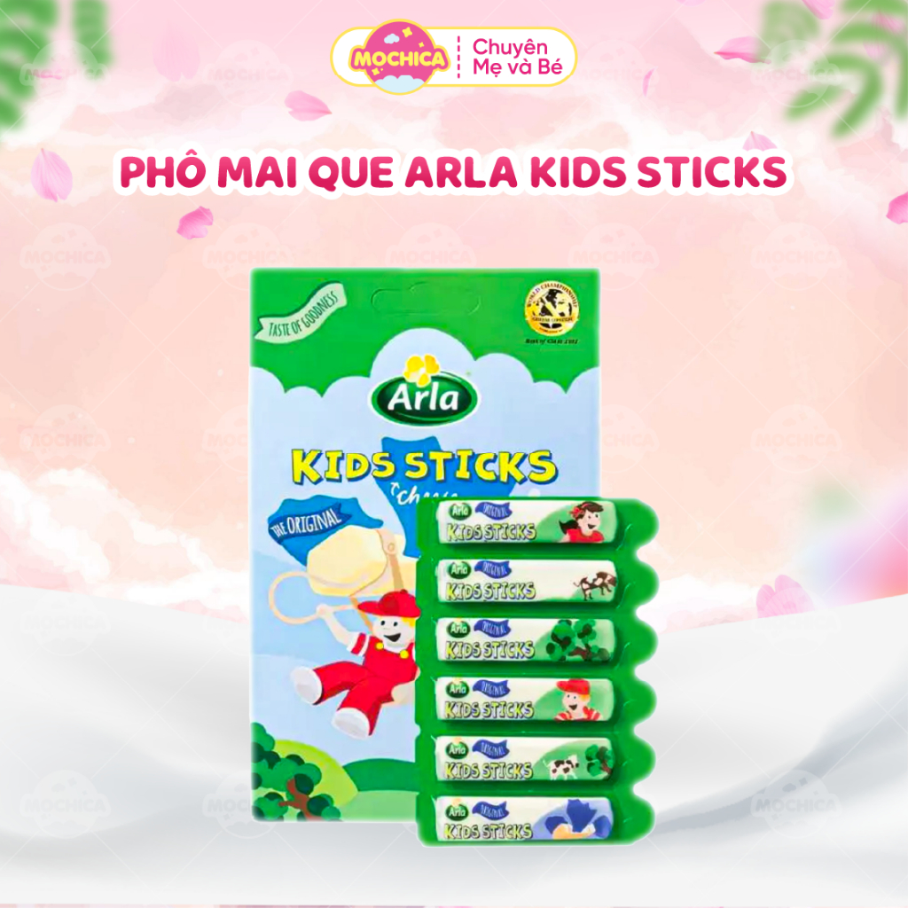 [Date Mới] Phô mai que Processed Cheese Arla Kids Sticks bổ sung Protein, Canxi bé từ 1 tuổi|Hộp 6 q