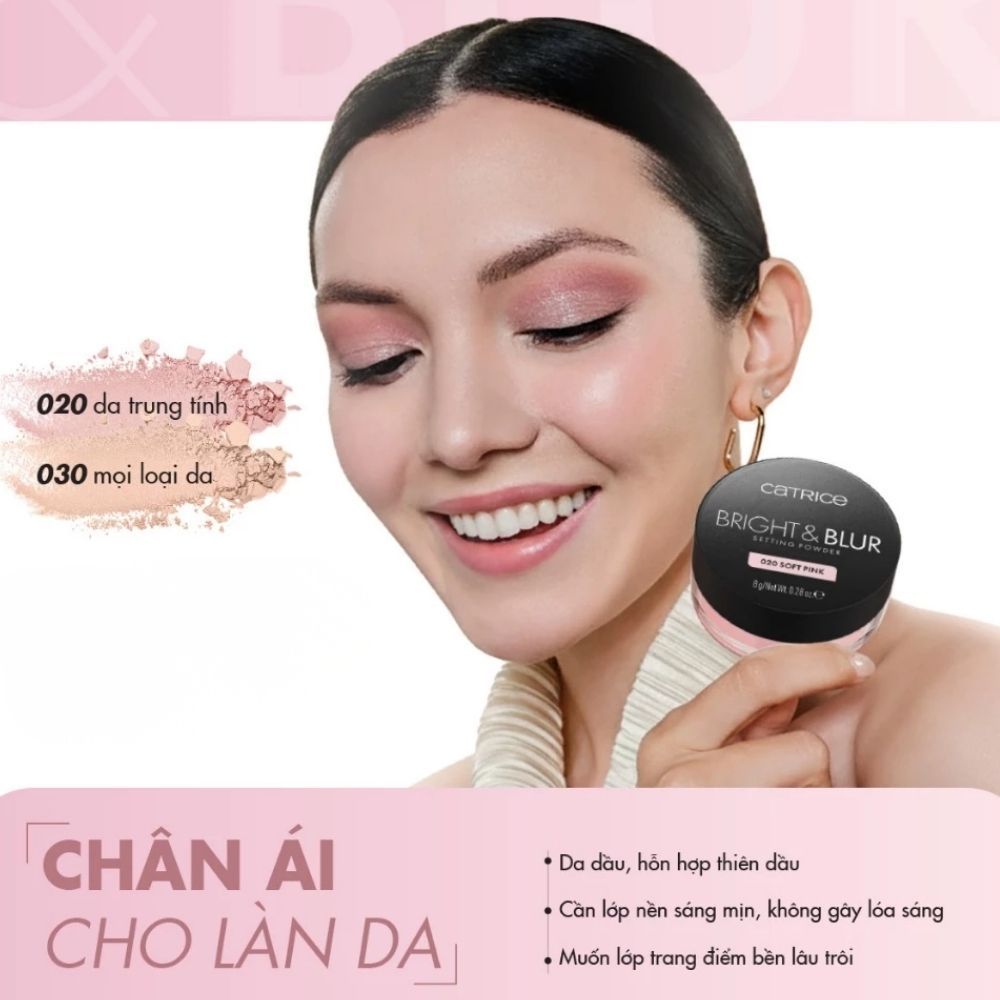 Ảnh 3 của Phấn phủ Catrice dạng bột mỏng nhẹ kiềm dầu, lâu trôi, căng bóng nâng tone