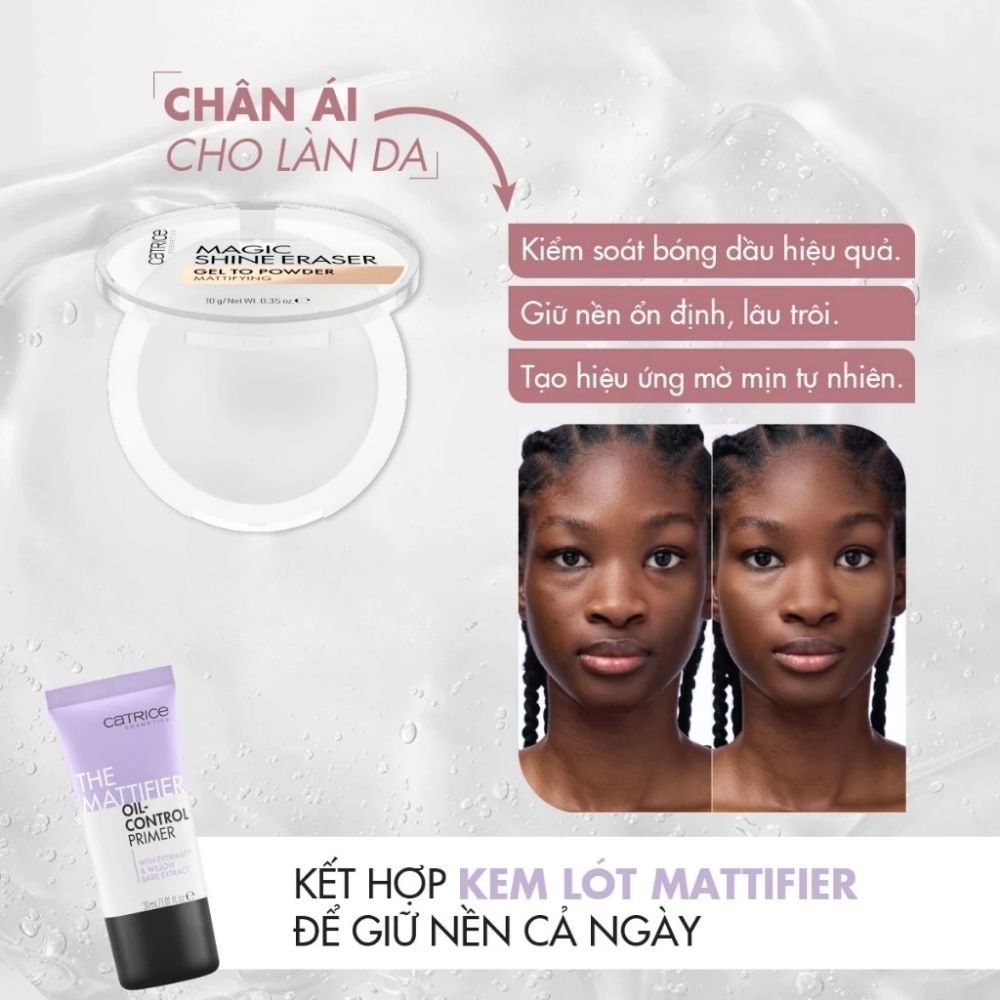Ảnh 6 của Phấn phủ Catrice dạng bột mỏng nhẹ kiềm dầu, lâu trôi, căng bóng nâng tone