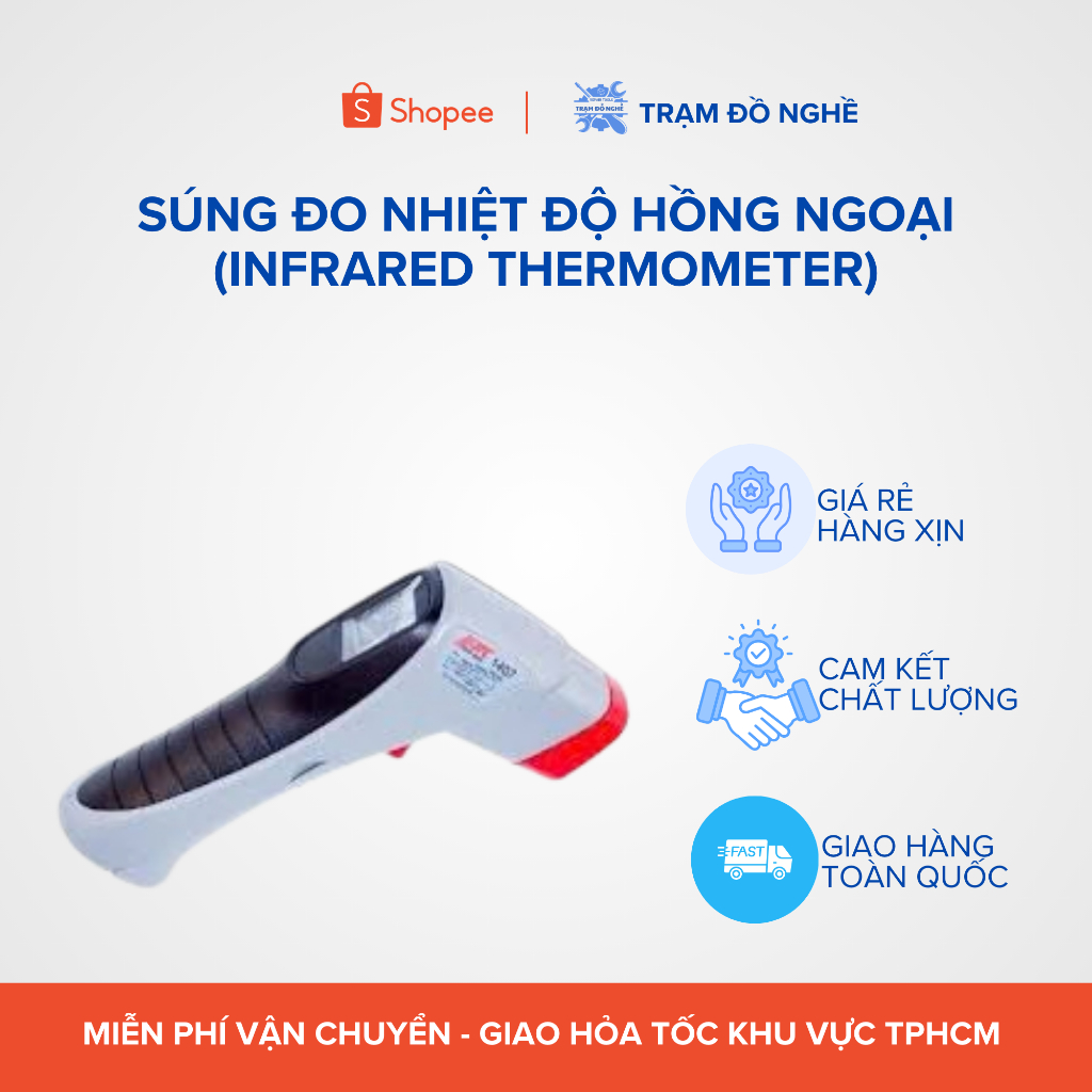 JTC 1407 – Súng Đo Nhiệt Độ Hồng Ngoại (IR Thermometer) Cho Ô Tô & HVAC