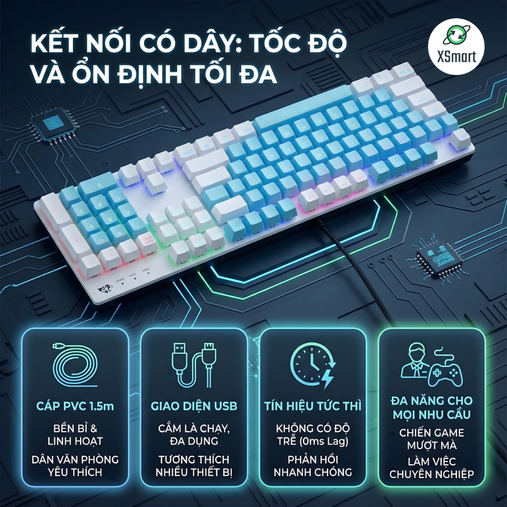 Bàn Phím Cơ Gaming Cao Cấp K1 Có 20 Chế Độ Nháy LED RGB, Sử Dụng Trục Cơ Red Switch Gõ Êm | BigBuy360 - bigbuy360.vn