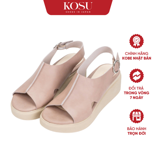 Sandal đế xuồng KOSU cao 5,5cm, sandal khoá cài thiết kế ôm chân che khuyết điểm Nhật Bản K-24213