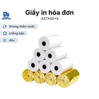 Giấy In Nhiệt 57mm POS K57 - Dùng Cho In Hóa Đơn Nhà Hàng, Cà Phê, Taxi, Siêu Thị, Tạp Hóa