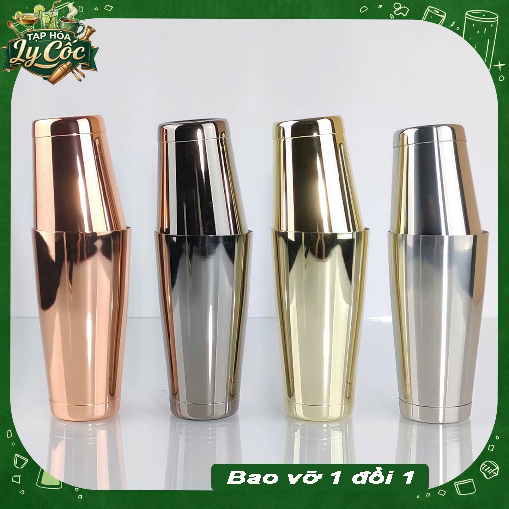 Bình Lắc Cocktail Inox 2 Mảnh Boston Shaker 840ml – Bartender Tool
