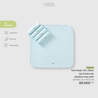 [Full] Set 5 khăn sữa Nous Bamboo