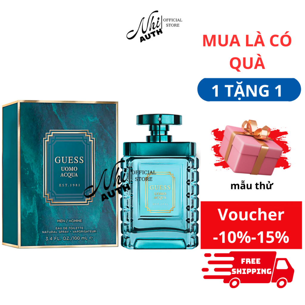 Nước hoa nam Guess Uomo Acqua EDT 100ml chính hãng (nguyên seal)