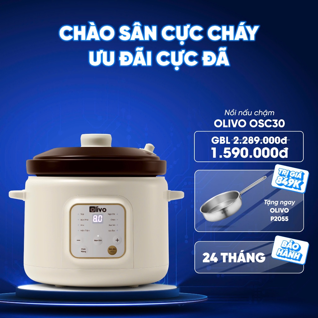 Nồi nấu chậm Olivo OSC30