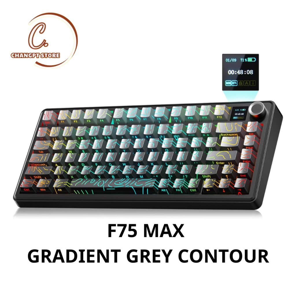 AULA F75 MAX | MÀN HÌNH LCD | BÀN PHÍM CƠ 3 MODE KẾT NỐI | MẠCH XUÔI | BigBuy360 - bigbuy360.vn