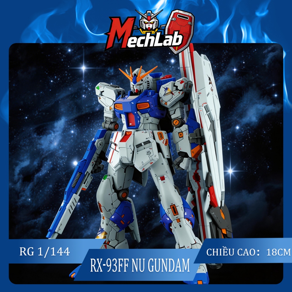 Changlong 5504 RG 1/144 RX-93FF Nu Gundam Fukuoka Version Assembly Model Kit Action Figure