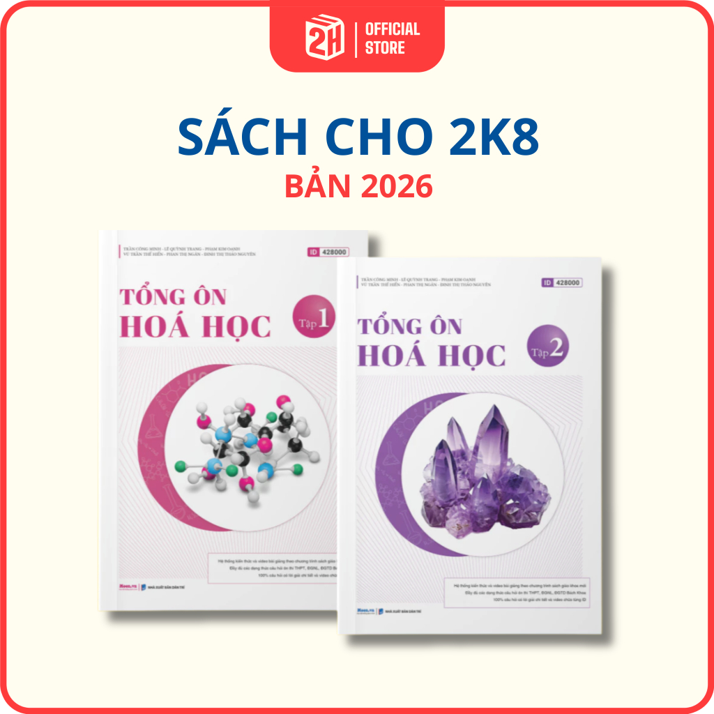 Sách Hoá Học 12 chương trình mới: Tổng ôn Hoá Học ôn thi THPT Quốc Gia, ĐGNL - 2H Books Moon