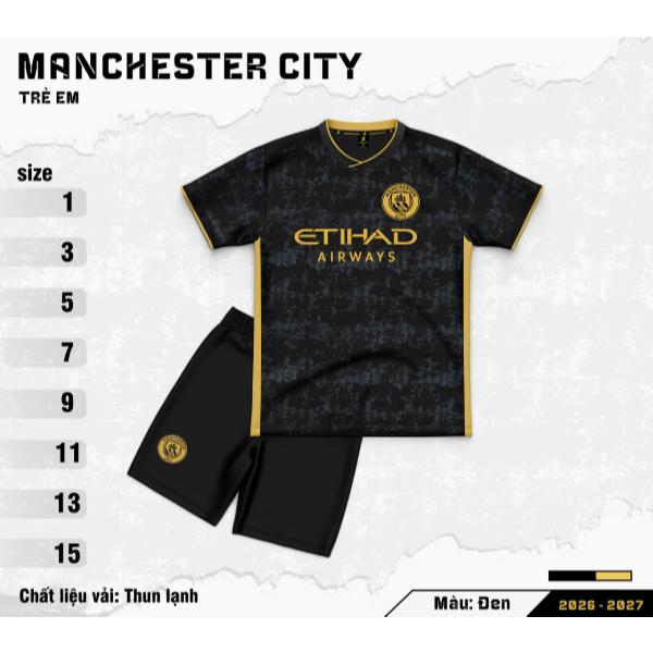 Bộ Quần Áo BĐ Trẻ Em – CLB Man.City