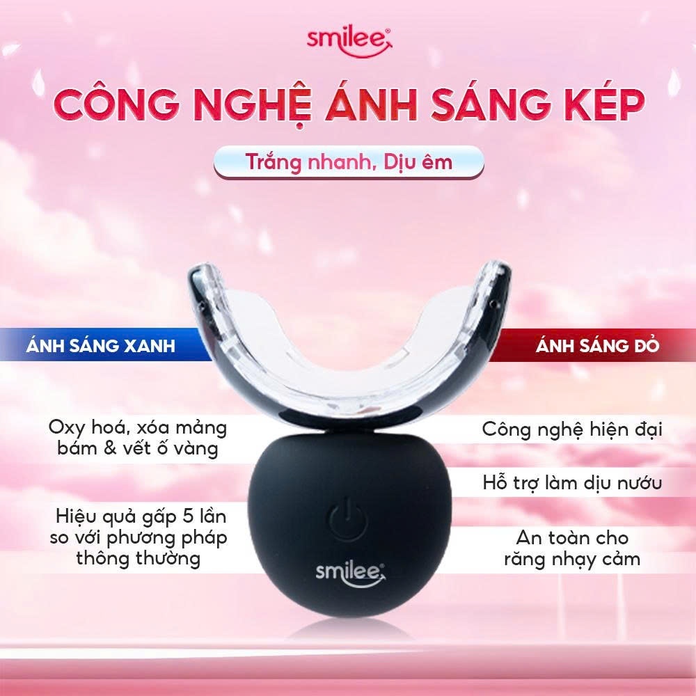 [GIÁ 678K TẠI LIVE SHOP] Trắng răng Smilee Extra, bộ kit làm trắng răng từ 2-6 tone tại nhà set quà tặng cho nữ LIS | BigBuy360 - bigbuy360.vn