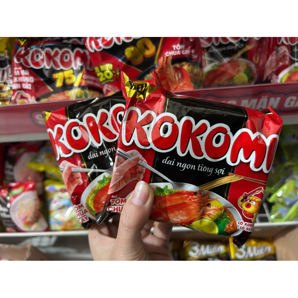 kokomi đại 90, kokomi gói nhỏ vị tôm chua cay