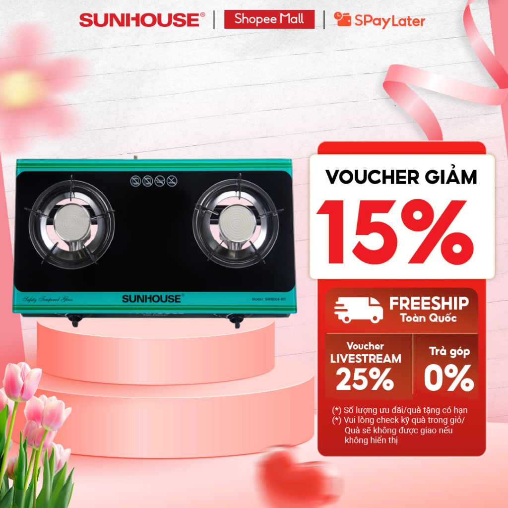 Bếp Gas Hồng Ngoại Đôi Sunhouse Shb004Mt - Hàng Chính Hãng