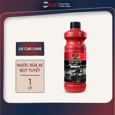 Nước rửa xe bọt tuyết 1L Lix car care , sạch khô nhanh, bảo vệ màu sơn, giúp lớp sơn sáng bóng - 00164