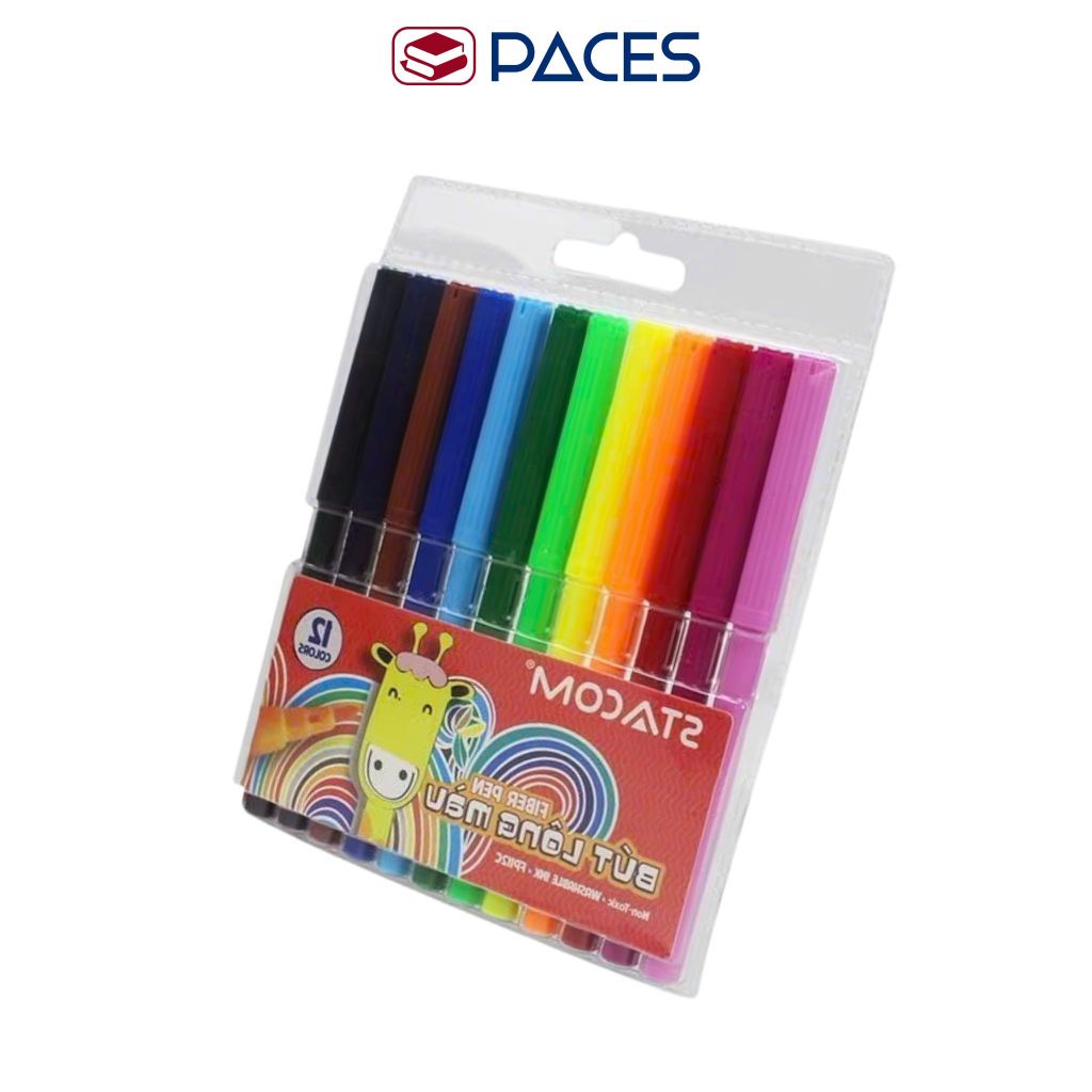 Hộp 12 màu dạ, màu nước cho bé - SPACES