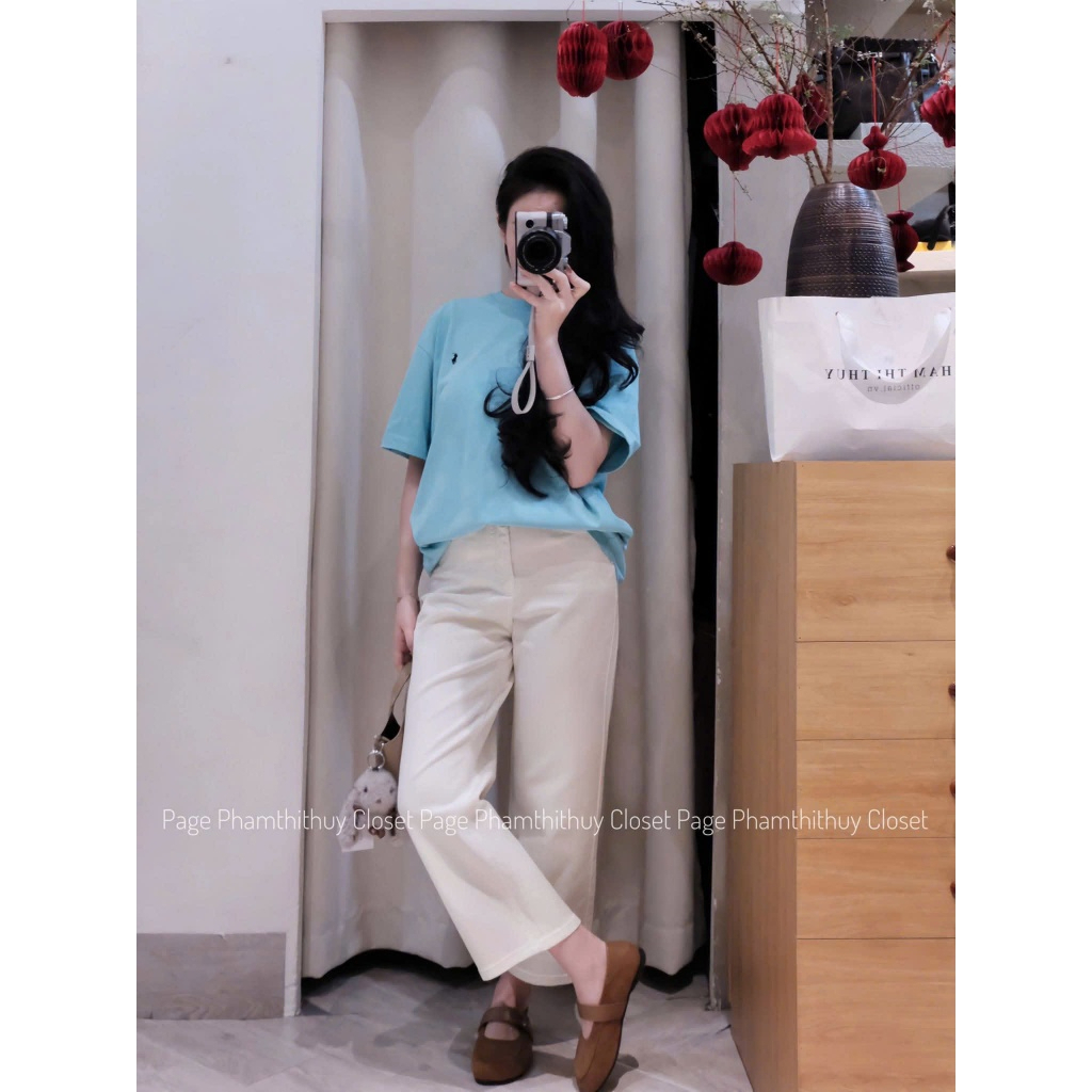 ÁO PHÔNG TRƠN XANH MINT CỘC TAY THÊU NGỰA cotton 4c cổ tròn FORM RỘNG | BigBuy360 - bigbuy360.vn