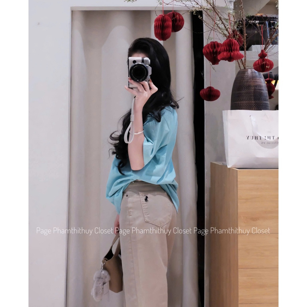 ÁO PHÔNG TRƠN XANH MINT CỘC TAY THÊU NGỰA cotton 4c cổ tròn FORM RỘNG | BigBuy360 - bigbuy360.vn