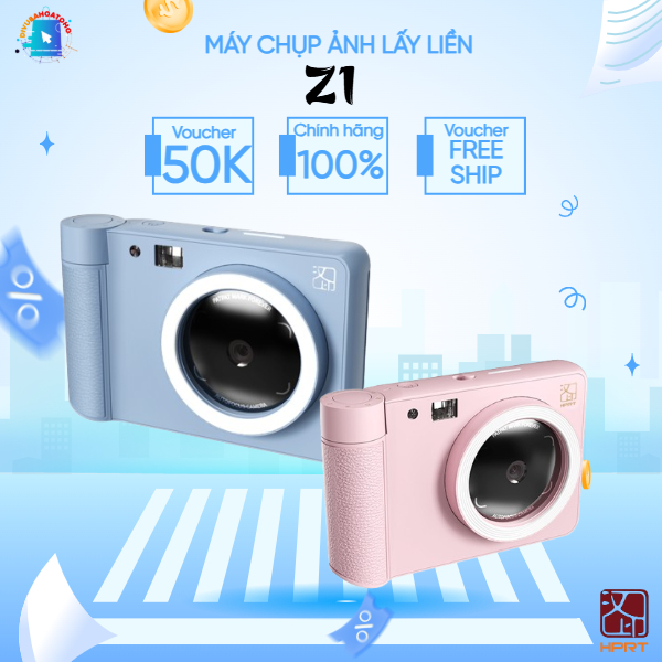 Máy Chụp Ảnh Lấy Liền Hprt Z1 - In Lấy Liền, Camera Sắc Nét, 8 Bộ Lọc Ảnh, Kết Nối Bluetooth 5.2