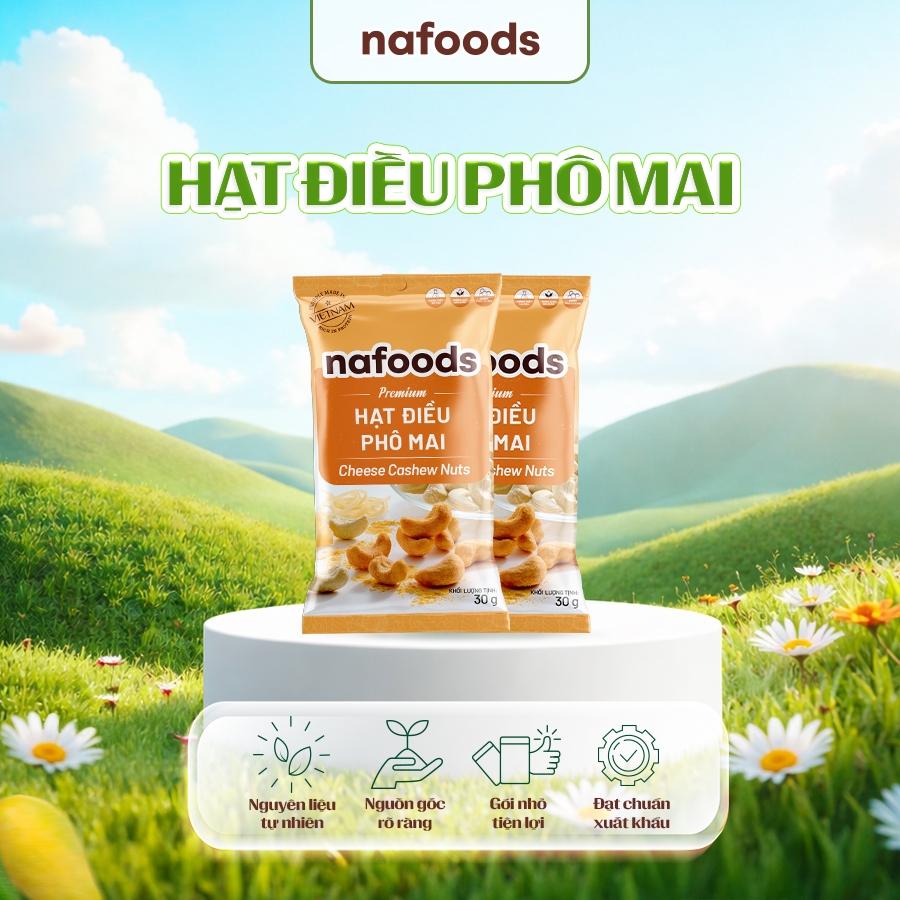 [29K - TÚI DÙNG THỬ] Hạt Điều Phô Mai Nafoods Túi 30gr