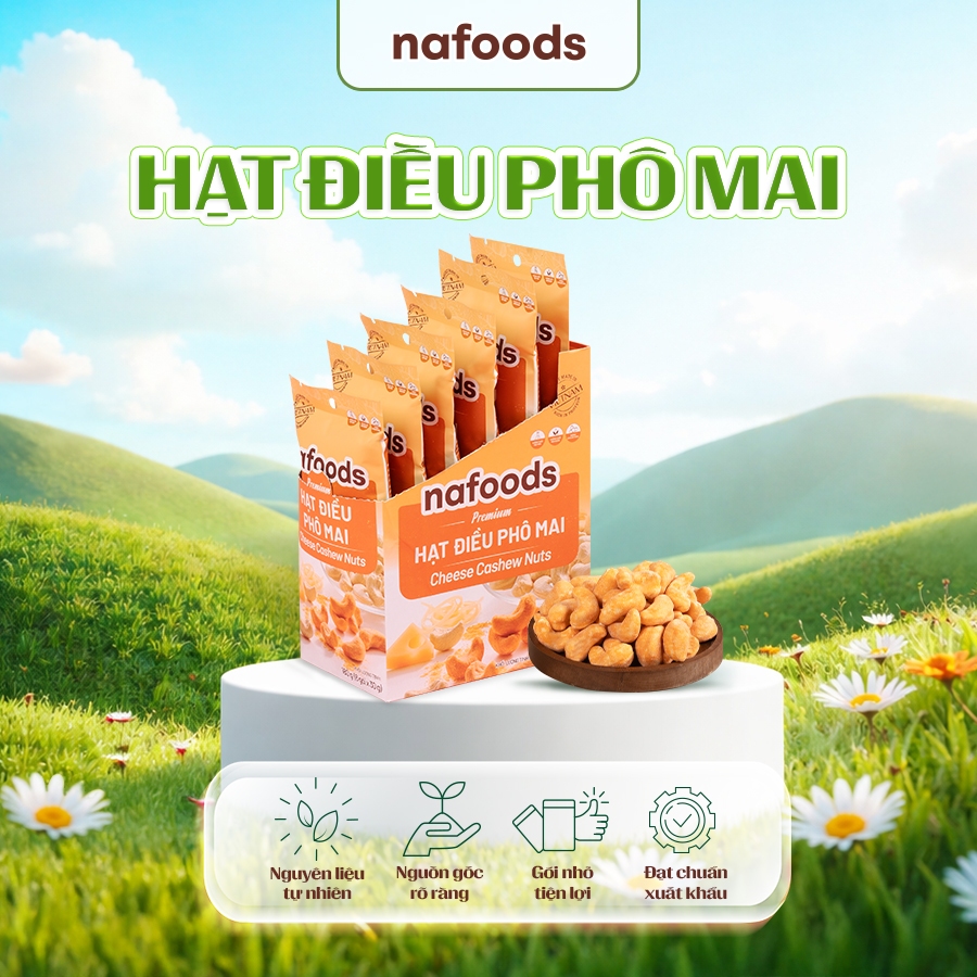Hạt Điều Phô Mai Nafoods Hộp 6xTúi 30gr