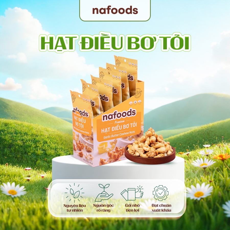 Hạt Điều Bơ Tỏi Nafoods Hộp 6xTúi 30gr