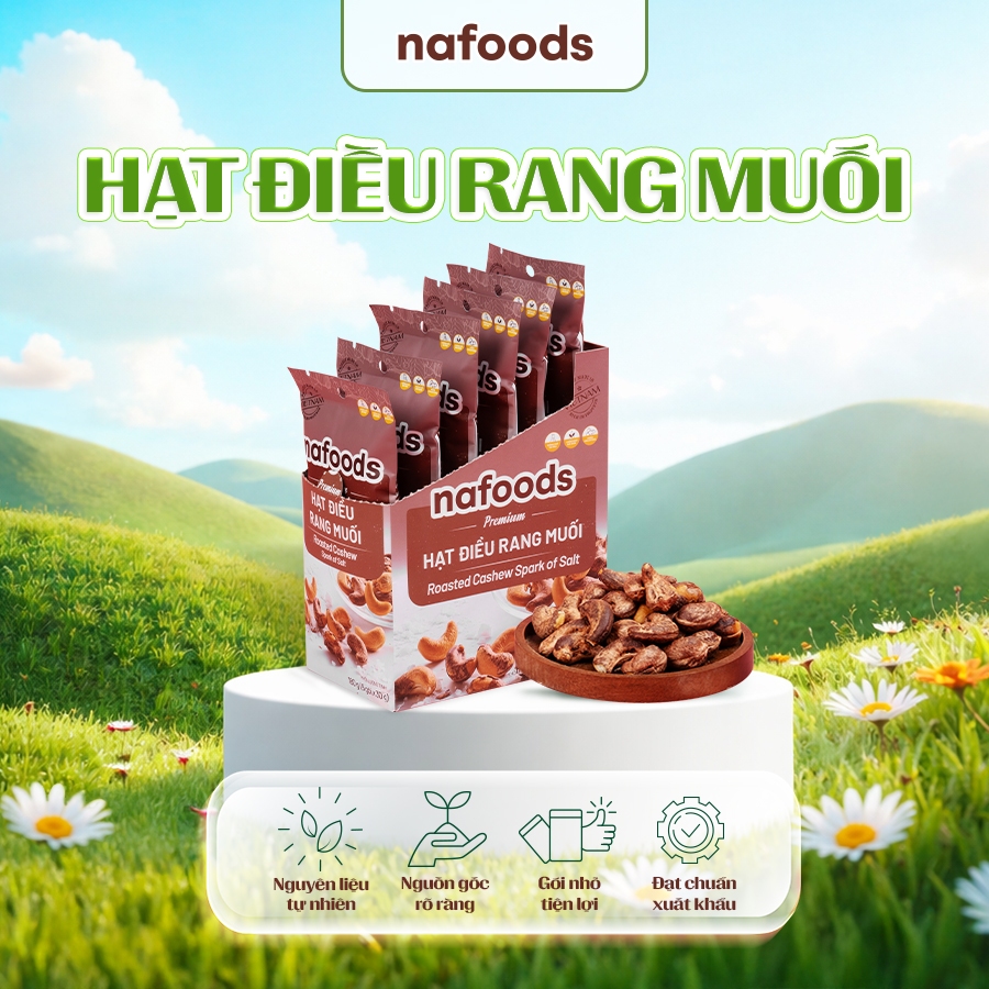 Hạt Điều Rang Muối Nafoods Hộp 6xTúi 30gr