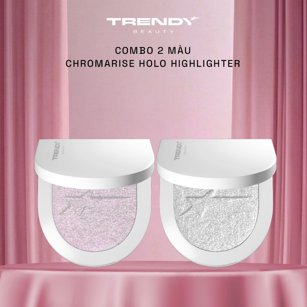 [Combo Tự Chọn] Phấn Bắt Sáng TRENDY BEAUTY Chromarise Holo Highlighter, Hiệu Ứng Glow Đa Chiều