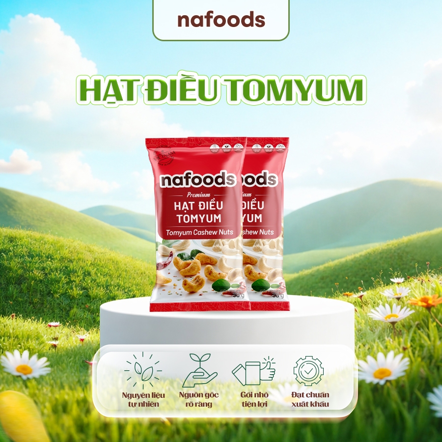[29K - TÚI DÙNG THỬ] Hạt Điều Vị TomYum Nafoods Túi 30gr